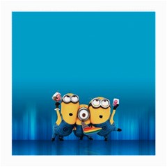 Minions, Blue, Cartoon, Cute, Friends Medium Glasses Cloth (2 Sides) by nateshop