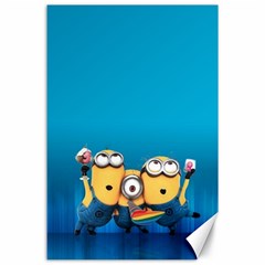 Minions, Blue, Cartoon, Cute, Friends Canvas 24  X 36  by nateshop