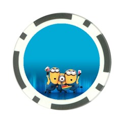 Minions, Blue, Cartoon, Cute, Friends Poker Chip Card Guard by nateshop