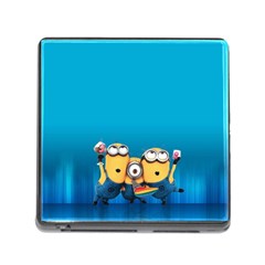 Minions, Blue, Cartoon, Cute, Friends Memory Card Reader (square 5 Slot) by nateshop