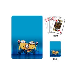 Minions, Blue, Cartoon, Cute, Friends Playing Cards Single Design (mini) by nateshop