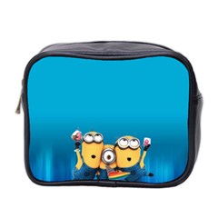 Minions, Blue, Cartoon, Cute, Friends Mini Toiletries Bag (two Sides) by nateshop