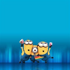 Minions, Blue, Cartoon, Cute, Friends Play Mat (rectangle) by nateshop