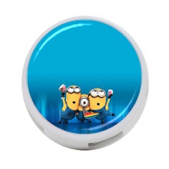 Minions, Blue, Cartoon, Cute, Friends 4-port Usb Hub (one Side) by nateshop