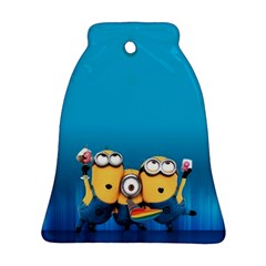 Minions, Blue, Cartoon, Cute, Friends Bell Ornament (two Sides)