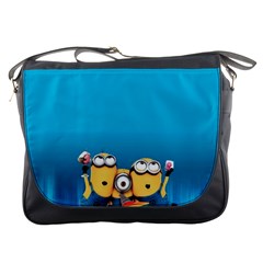 Minions, Blue, Cartoon, Cute, Friends Messenger Bag by nateshop