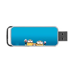 Minions, Blue, Cartoon, Cute, Friends Portable Usb Flash (one Side) by nateshop