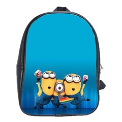 Minions, Blue, Cartoon, Cute, Friends School Bag (xl) by nateshop