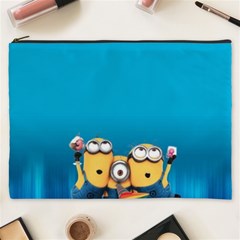 Minions, Blue, Cartoon, Cute, Friends Cosmetic Bag (xxxl) by nateshop