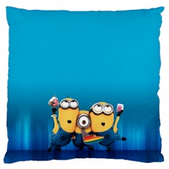 Minions, Blue, Cartoon, Cute, Friends Standard Premium Plush Fleece Cushion Case (two Sides) by nateshop