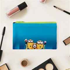 Minions, Blue, Cartoon, Cute, Friends Cosmetic Bag (xs) by nateshop