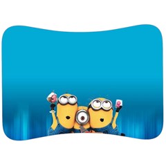 Minions, Blue, Cartoon, Cute, Friends Velour Seat Head Rest Cushion by nateshop