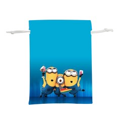 Minions, Blue, Cartoon, Cute, Friends Lightweight Drawstring Pouch (l) by nateshop