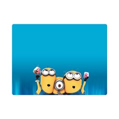 Minions, Blue, Cartoon, Cute, Friends Premium Plush Fleece Blanket (mini) by nateshop