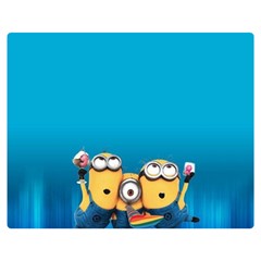 Minions, Blue, Cartoon, Cute, Friends Premium Plush Fleece Blanket (medium) by nateshop