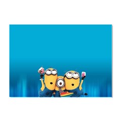 Minions, Blue, Cartoon, Cute, Friends Crystal Sticker (a4) by nateshop