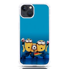 Minions, Blue, Cartoon, Cute, Friends Iphone 13 Tpu Uv Print Case by nateshop