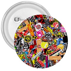 Sticker Bomb, Art, Cartoon, Dope 3  Buttons by nateshop