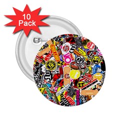 Sticker Bomb, Art, Cartoon, Dope 2 25  Buttons (10 Pack)  by nateshop