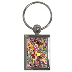 Sticker Bomb, Art, Cartoon, Dope Key Chain (rectangle) by nateshop