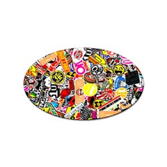 Sticker Bomb, Art, Cartoon, Dope Sticker (oval) by nateshop