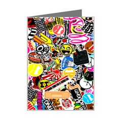 Sticker Bomb, Art, Cartoon, Dope Mini Greeting Card by nateshop