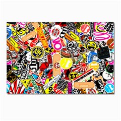 Sticker Bomb, Art, Cartoon, Dope Postcard 4 x 6  (pkg Of 10) by nateshop