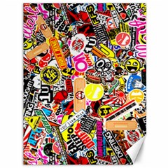 Sticker Bomb, Art, Cartoon, Dope Canvas 36  X 48  by nateshop