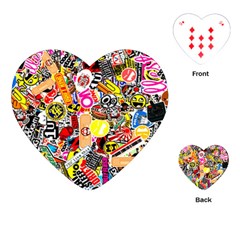 Sticker Bomb, Art, Cartoon, Dope Playing Cards Single Design (heart)