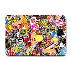 Sticker Bomb, Art, Cartoon, Dope Small Doormat by nateshop