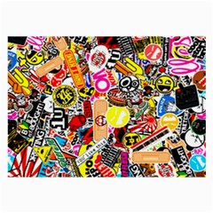 Sticker Bomb, Art, Cartoon, Dope Large Glasses Cloth (2 Sides) by nateshop