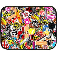 Sticker Bomb, Art, Cartoon, Dope Two Sides Fleece Blanket (mini) by nateshop