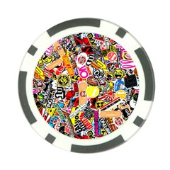 Sticker Bomb, Art, Cartoon, Dope Poker Chip Card Guard by nateshop