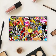 Sticker Bomb, Art, Cartoon, Dope Cosmetic Bag (medium) by nateshop