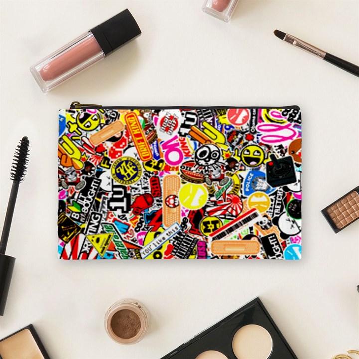 Sticker Bomb, Art, Cartoon, Dope Cosmetic Bag (Medium)