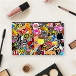 Sticker Bomb, Art, Cartoon, Dope Cosmetic Bag (Medium) Back