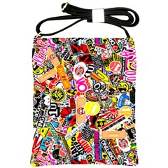 Sticker Bomb, Art, Cartoon, Dope Shoulder Sling Bag by nateshop