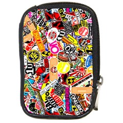 Sticker Bomb, Art, Cartoon, Dope Compact Camera Leather Case by nateshop