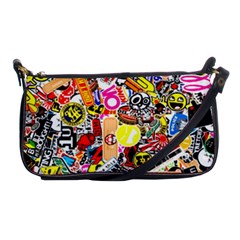 Sticker Bomb, Art, Cartoon, Dope Shoulder Clutch Bag by nateshop