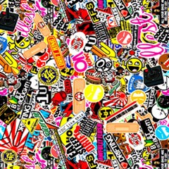 Sticker Bomb, Art, Cartoon, Dope Play Mat (rectangle) by nateshop