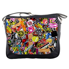 Sticker Bomb, Art, Cartoon, Dope Messenger Bag by nateshop