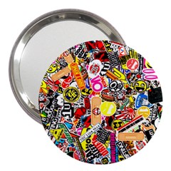 Sticker Bomb, Art, Cartoon, Dope 3  Handbag Mirrors by nateshop