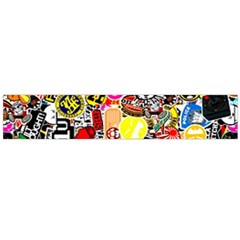 Sticker Bomb, Art, Cartoon, Dope Large Premium Plush Fleece Scarf 