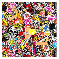 Sticker Bomb, Art, Cartoon, Dope Square Satin Scarf (36  X 36 ) by nateshop