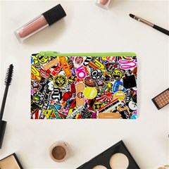 Sticker Bomb, Art, Cartoon, Dope Cosmetic Bag (xs) by nateshop