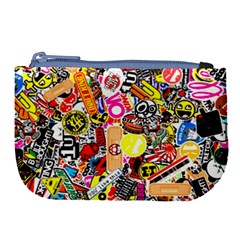 Sticker Bomb, Art, Cartoon, Dope Large Coin Purse by nateshop