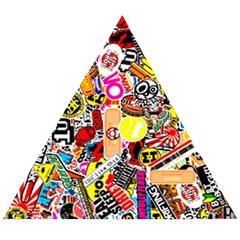 Sticker Bomb, Art, Cartoon, Dope Wooden Puzzle Triangle by nateshop