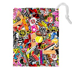 Sticker Bomb, Art, Cartoon, Dope Drawstring Pouch (4xl) by nateshop