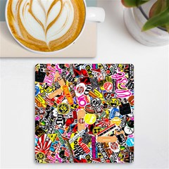 Sticker Bomb, Art, Cartoon, Dope Uv Print Square Tile Coaster  by nateshop