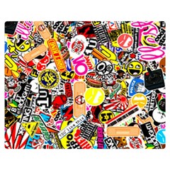 Sticker Bomb, Art, Cartoon, Dope Premium Plush Fleece Blanket (medium) by nateshop